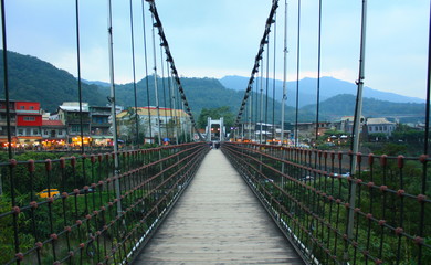 Pont Shifen Village Vallée de Pingxi Taïwan