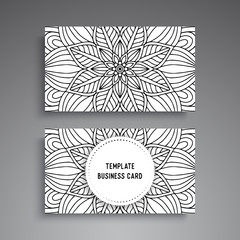 Business Card. Vintage decorative elements