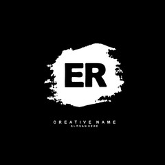 E R ER Initial logo template vector. Letter logo concept