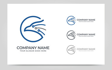 Modern Bird logo design. Vector graphic illustration