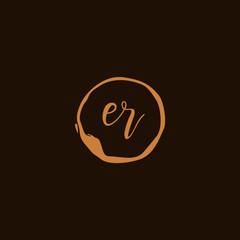 E R ER Initial logo template vector. Letter logo concept