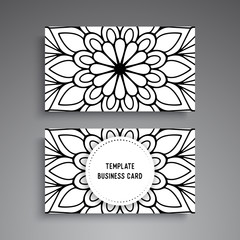 Business Card. Vintage decorative elements