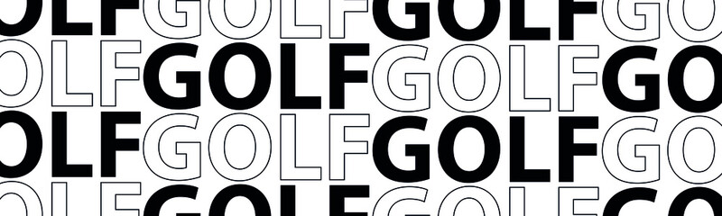 golf lettering. The illustration is isolated on a white background. Can be used for banners and web design.
