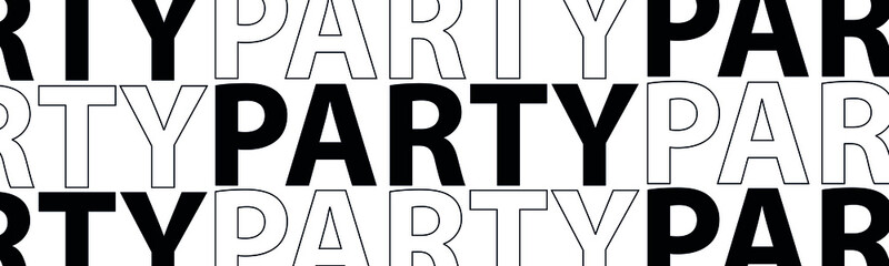 party lettering. The illustration is isolated on a white background. Can be used for banners and web design.