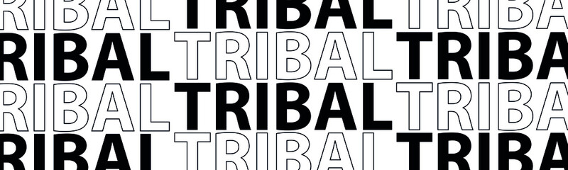 tribal lettering. The illustration is isolated on a white background. Can be used for banners and web design.