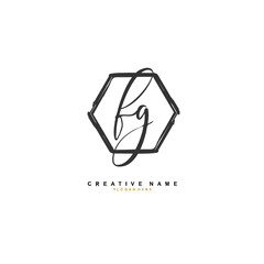 F G FG Initial logo template vector. Letter logo concept