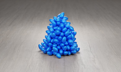 Extraordinary Pile of Blue Easter Eggs