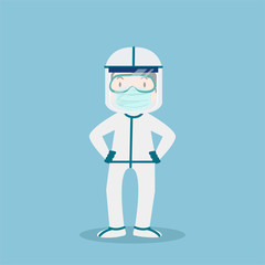 Doctor wearing PPE Costume concept