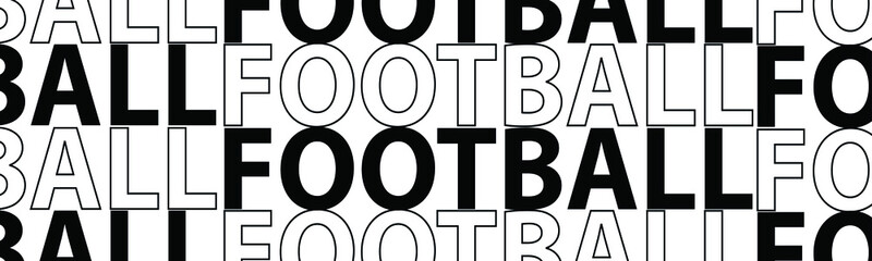 football lettering. The illustration is isolated on a white background. Can be used for banners and web design.