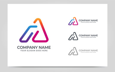 Modern abstract letter A logo design. Abstract template design. Editable logo design