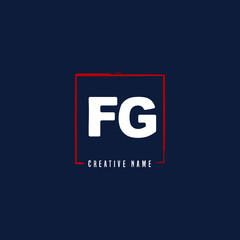 F G FG Initial logo template vector. Letter logo concept