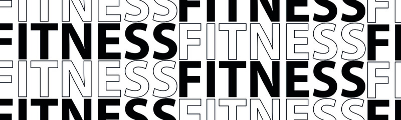 fitness lettering. The illustration is isolated on a white background. Can be used for banners and web design.