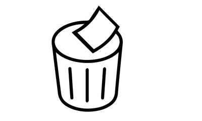 Garbage and Recycle icons vector design black and white 