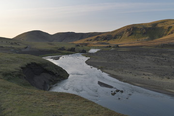 mountain landscape with river