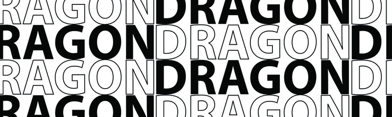 dragon lettering. The illustration is isolated on a white background. Can be used for banners and web design.