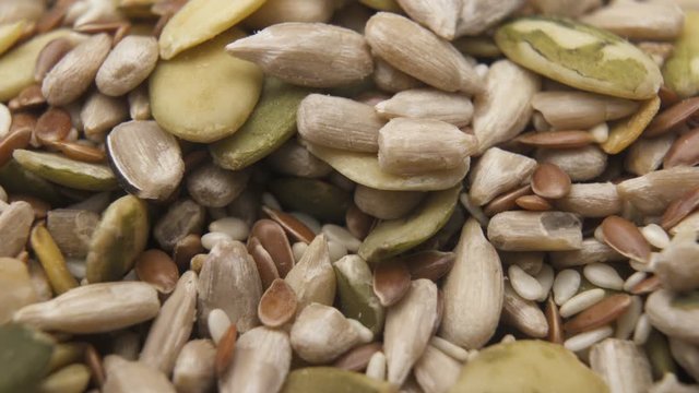 Close up of shelled seeds. Seeds background