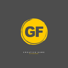 G H GH Initial logo template vector. Letter logo concept