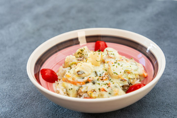 Scallop leek with basmati rice