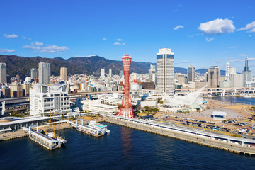 Fototapeta na wymiar landmark skyline of Kobe Japan