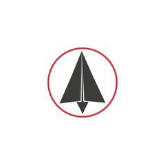 Paper Plane sign. Airplane symbol. Travel outline icon.