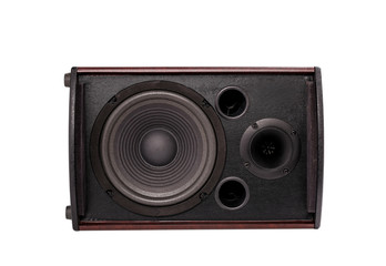 Audio loudspeaker box isolated on white background © Pituk