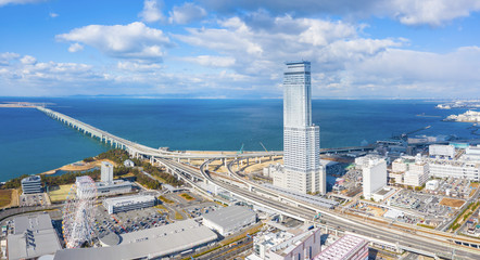 landscape of Osaka Izumisano near KIX airport Kansai