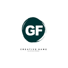 G H GH Initial logo template vector. Letter logo concept