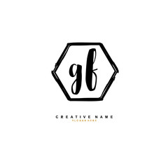 G H GH Initial logo template vector. Letter logo concept