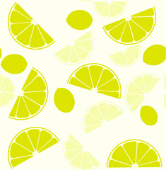 Fresh lemons background. Colorful wallpaper vector. fruits collection. Decorative illustration Fresh lemon fruits, collection of vector illustrations