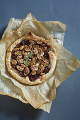 Caramelised onion and mushroom galette