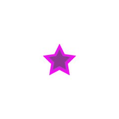 Obraz premium Purple Star Icon on White Background Vector Design