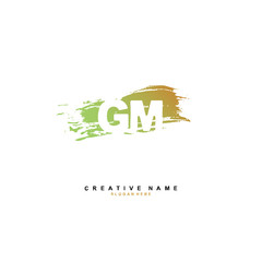 G M GM Initial logo template vector. Letter logo concept