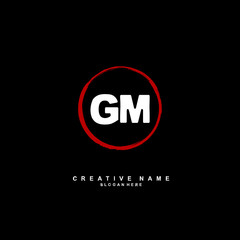 G M GM Initial logo template vector. Letter logo concept