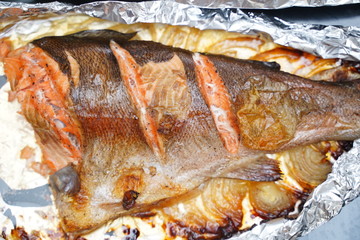 baked fish on foil