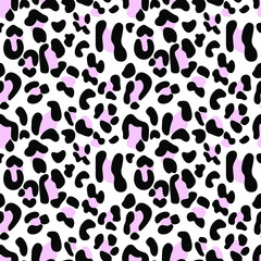 Leopard seamless pattern, wallpaper background, print texture wildlife animal, vector illustration.
