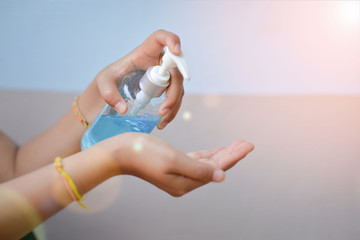 sanitizer gel pump dispenser for hand hygiene to prevent viruses