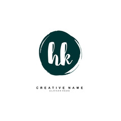 H K HK Initial logo template vector. Letter logo concept