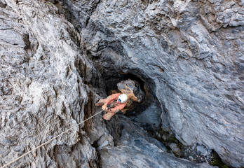 Caver ascent