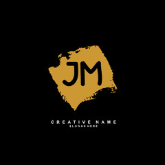 J M JM Initial logo template vector. Letter logo concept