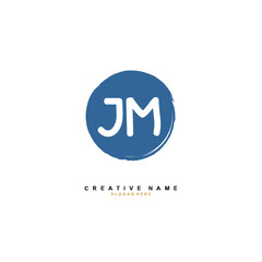 J M JM Initial logo template vector. Letter logo concept