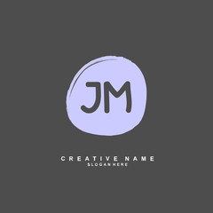 J M JM Initial logo template vector. Letter logo concept