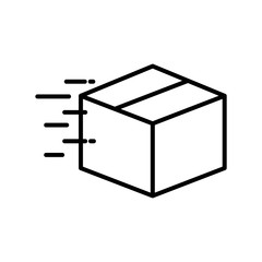 Delivery box line style icon vector design