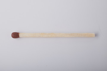 Top view of open matchbox empty box isolated on white background