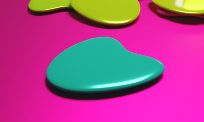 Beautiful background with hearts, Happy Valentine's Day! 3d illustration, 3d rendering.