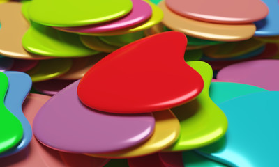 Beautiful background with hearts, Happy Valentine's Day! 3d illustration, 3d rendering.