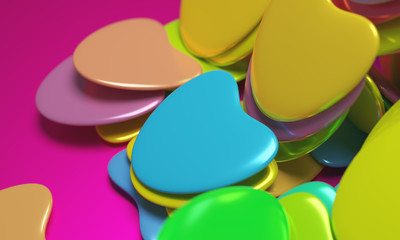 Beautiful background with hearts, Happy Valentine's Day! 3d illustration, 3d rendering.