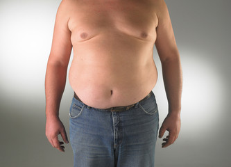 Naklejka premium Man with big belly