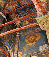 The church in Decani Monastery in Kosovo. Monastery is World Heritage Site by UNESCO