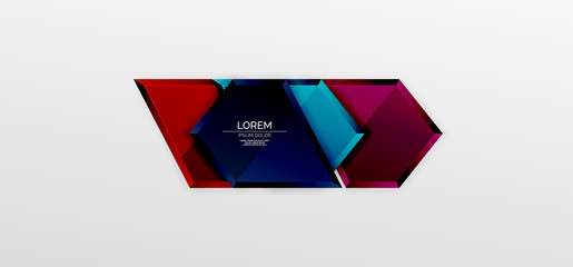 Metal glossy shiny geometric shapes with 3d effect composition. Techno futuristic vector abstract background For Wallpaper, Banner, Background, Card, Book Illustration, landing page