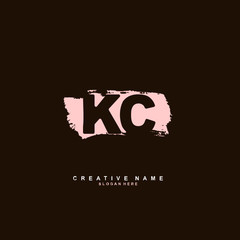 K C KC Initial logo template vector. Letter logo concept